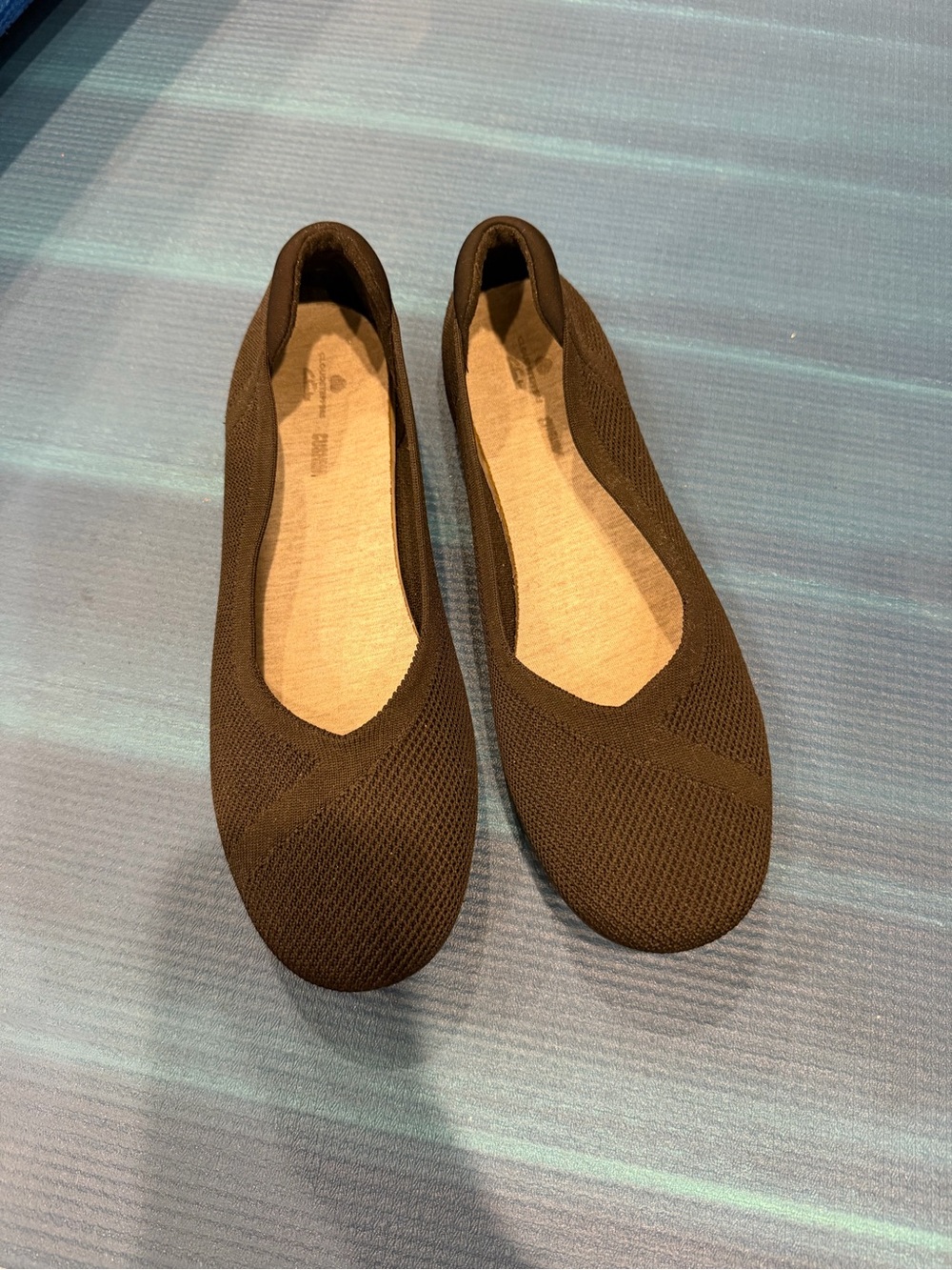 Clark’s Machine Washable Women’s Black Knit Ballet Flats Like New Worn Once